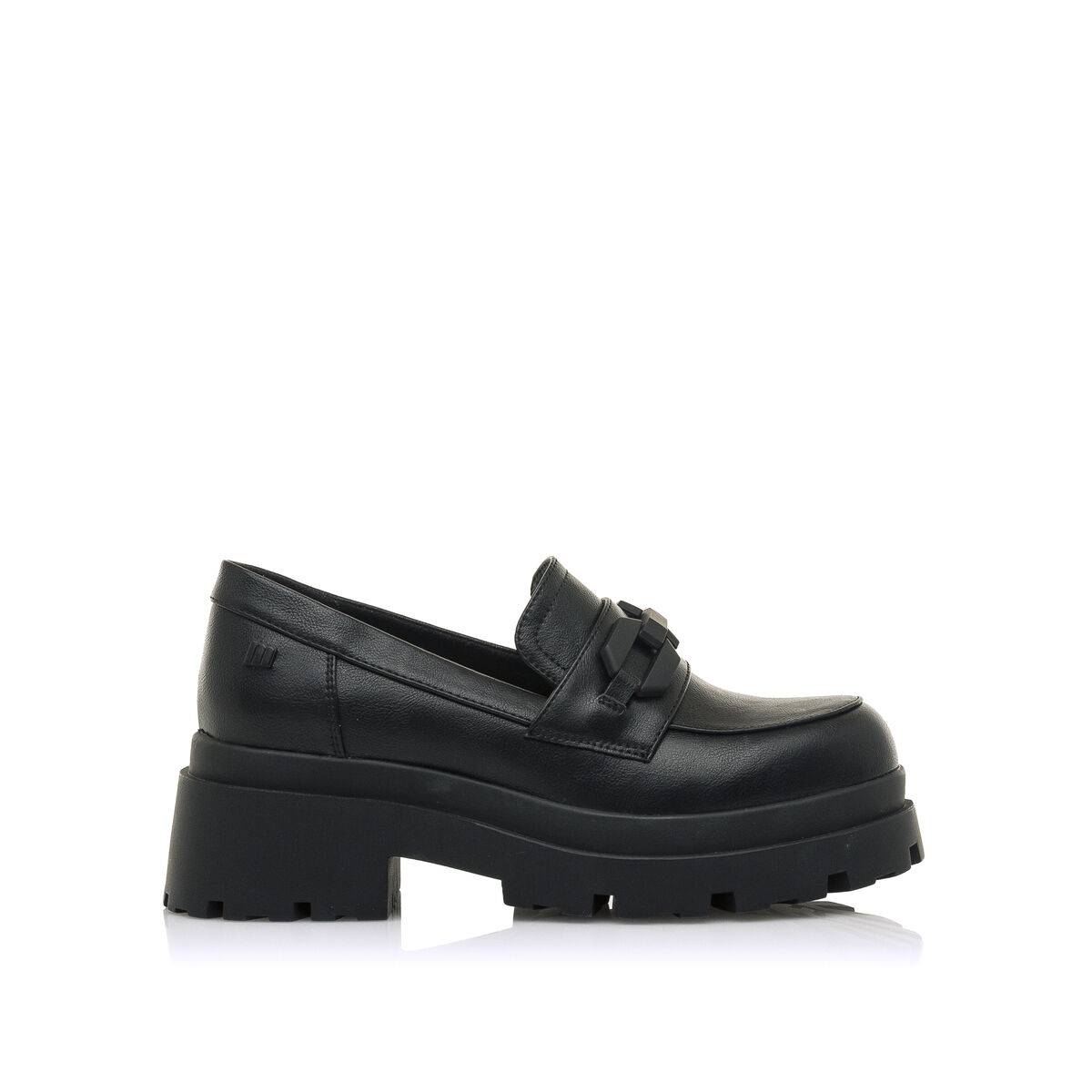 MTNG BLACK LEATHER LOAFERS